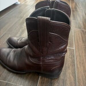 Men’s Tecovas Leather Zip-Up Boots - Size 10D
